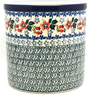 Cherry Blossom Polish Pottery Utensil Holder