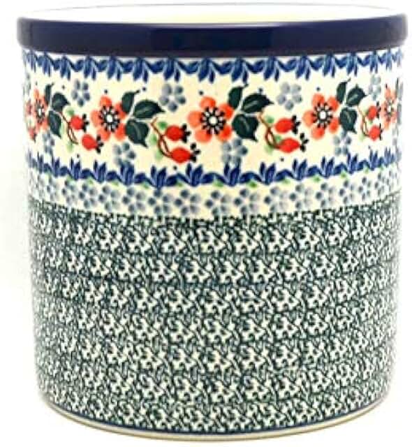 Cherry Blossom Polish Pottery Utensil Holder