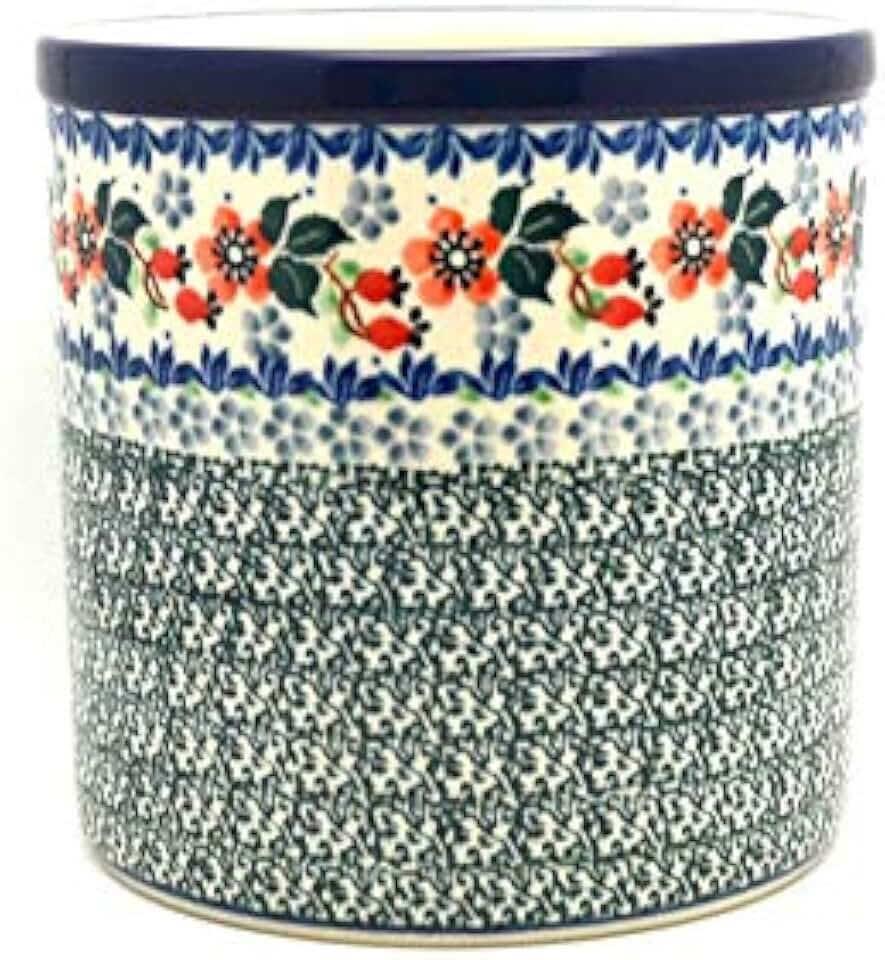 Cherry Blossom Polish Pottery Utensil Holder