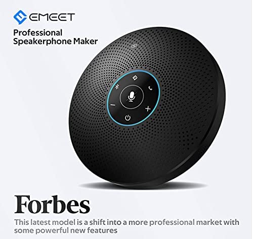 Bluetooth Speakerphone - M2 Max with Daisy Chain Professional Conference Speaker and 4 Directional Mics for up to 15 People Business Conference Calls High Volume Noise Reduction Dongle