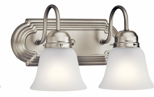12.25" 2-Light Vanity Bath Light Brushed Nickel