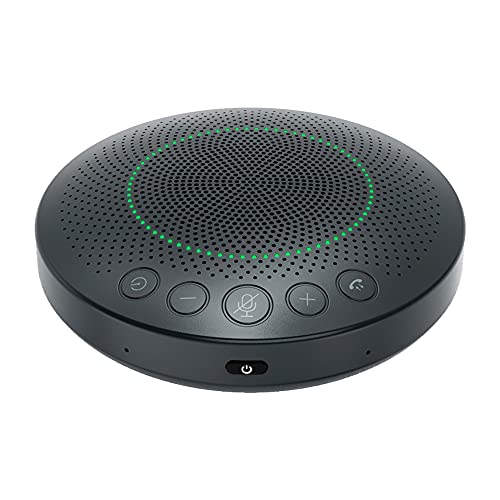 Bluetooth Speakerphone with 6 Mics, Enhanced Voice Pickup, Conference Speaker, 360 Voice Pickup for Home Office, Zoom, Skype, Video Games, Live Streaming