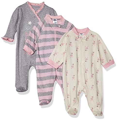 Baby Girls 3-Pack Sleep 'N Play, bunny star, 0-3 Months