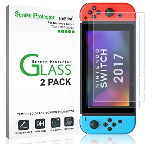 Tempered Glass Screen Protector for Nintendo Switch 2017, 2-Pack
