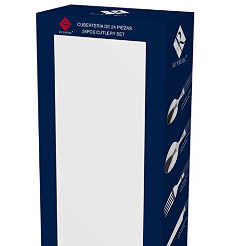 Urban Modena Cutlery Set, Silver/Blue, 24 Piece