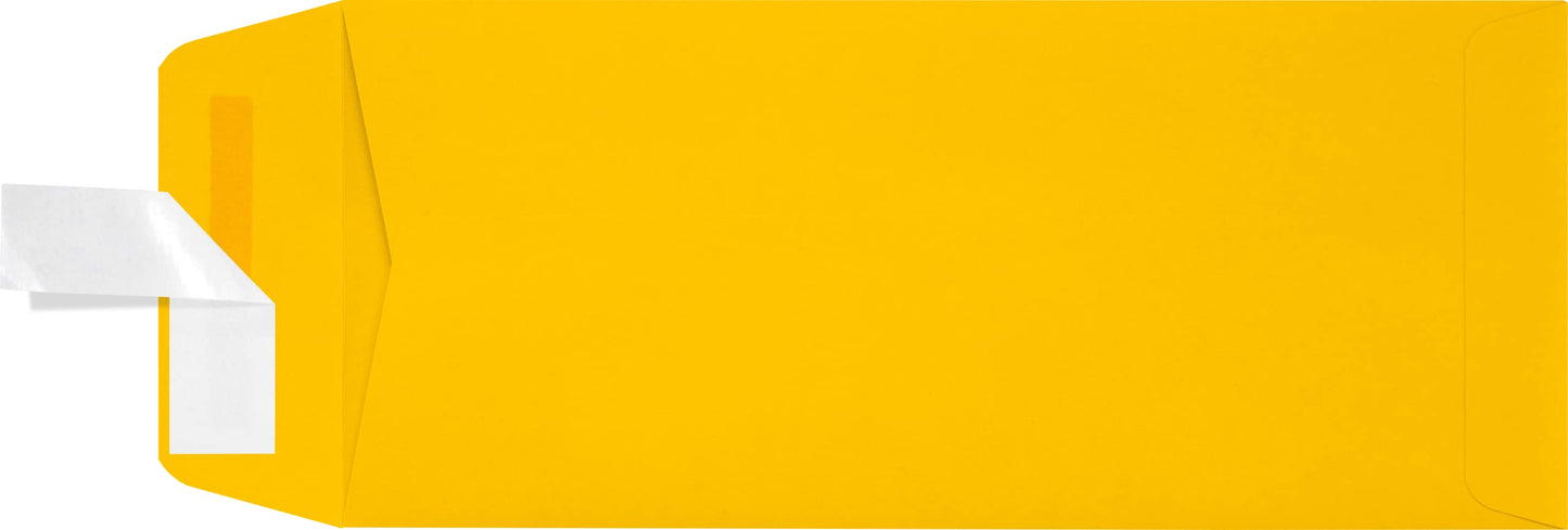 Yellow #10 Business Envelopes, Peel & Press, 50 Pack