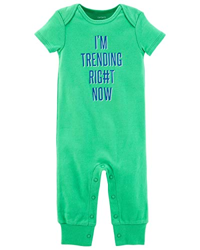 Carter s Baby Boys  I m Trending Right Now Jumpsuit, 3 Months Green