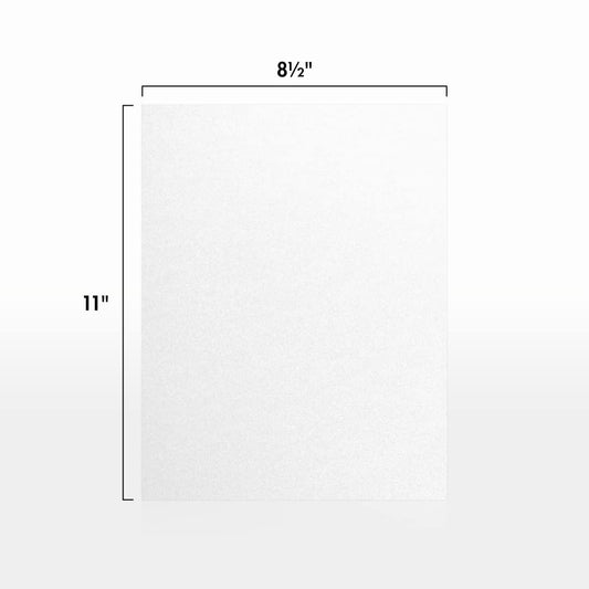 8.5" x 11" Crystal Metallic Cardstock, 50 Sheets