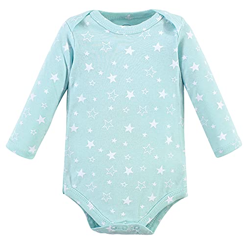 Uni  Baby Cotton Long-Sleeve Bodysuits, Boy Basic Elephant, 0-3 Months