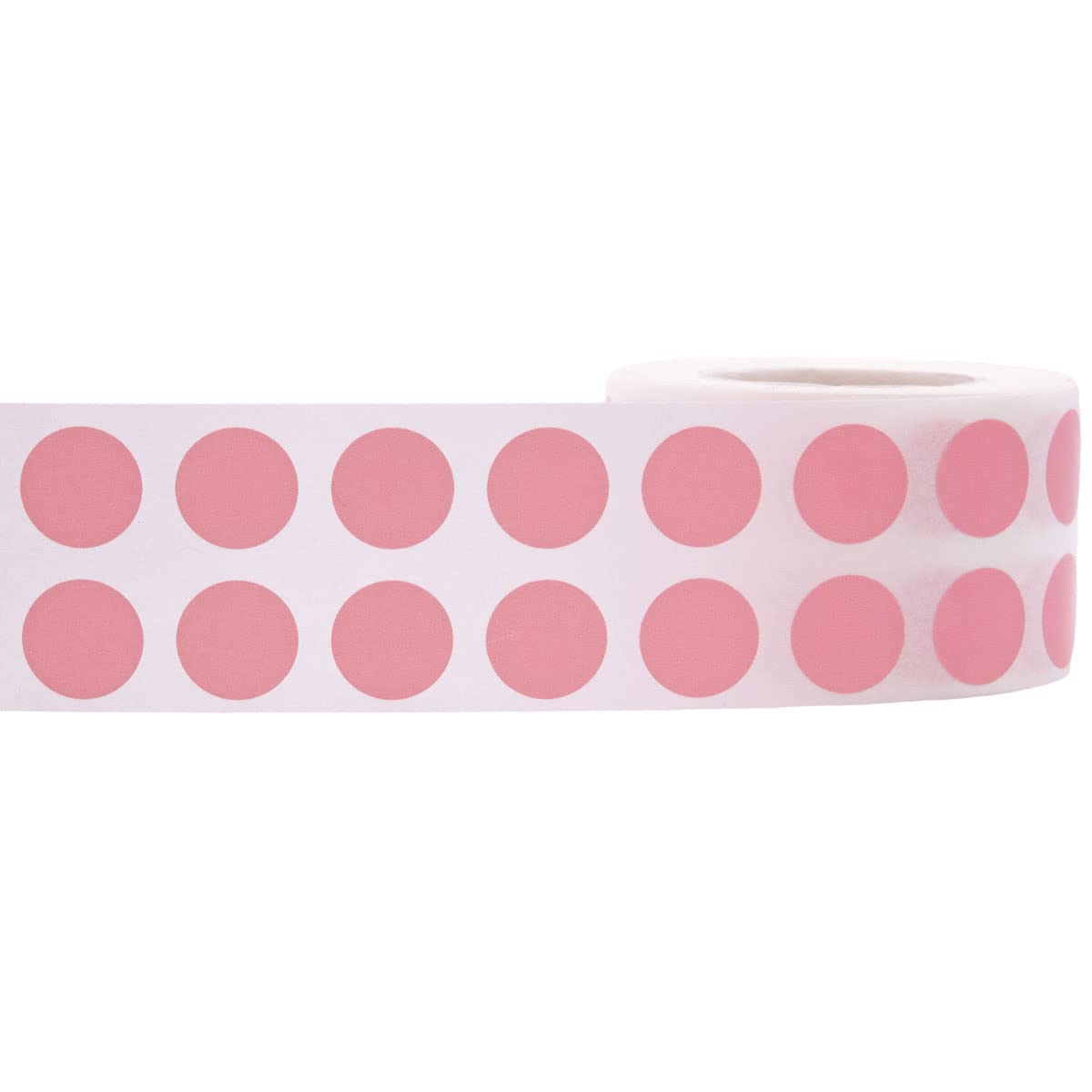 Pink 1/2" Round Adhesive Labels, 1,000 Color Dots