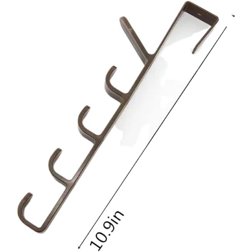 MODAIO-2pc Multi-Function Five-Section Hook, Portable Coat Hook, Towel Hook Behind Door, No Punching Seamless Hook (Black)