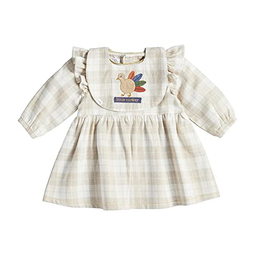 Plaid Dress And Bib Set