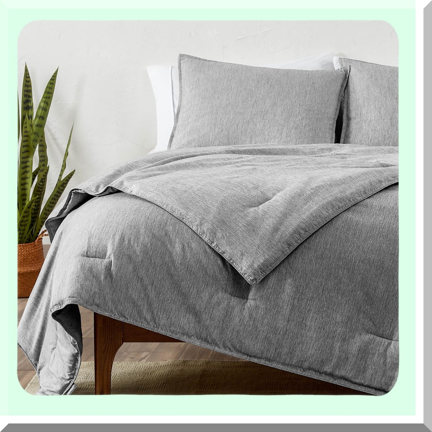 UltraSoft Down Alternative Comforter Set - Twin/Twin XL - Premium 1800 Series - All Season Warmth - Heathered Charcoal - Twin XL Comforter Set