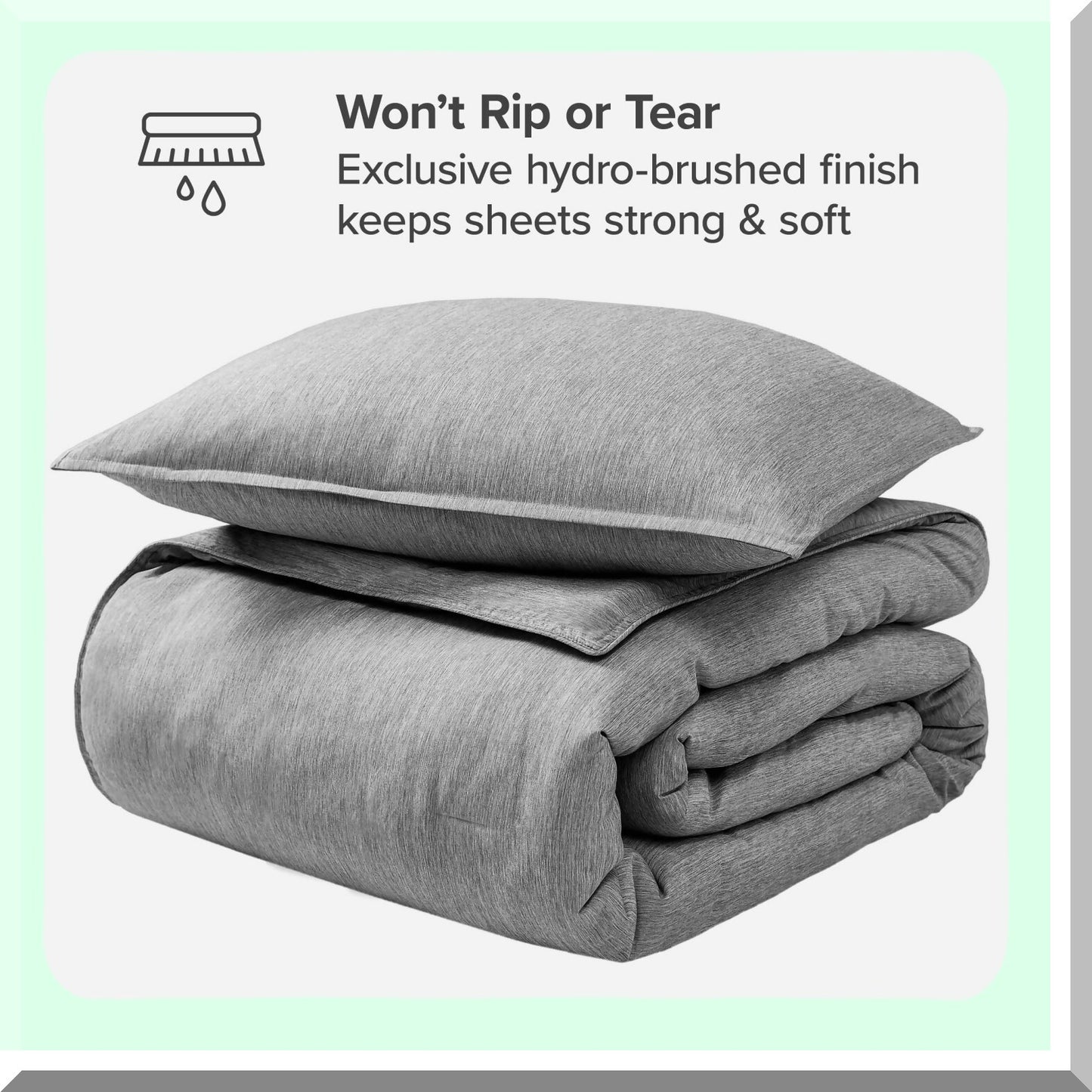 UltraSoft Down Alternative Comforter Set - Twin/Twin XL - Premium 1800 Series - All Season Warmth - Heathered Charcoal - Twin XL Comforter Set