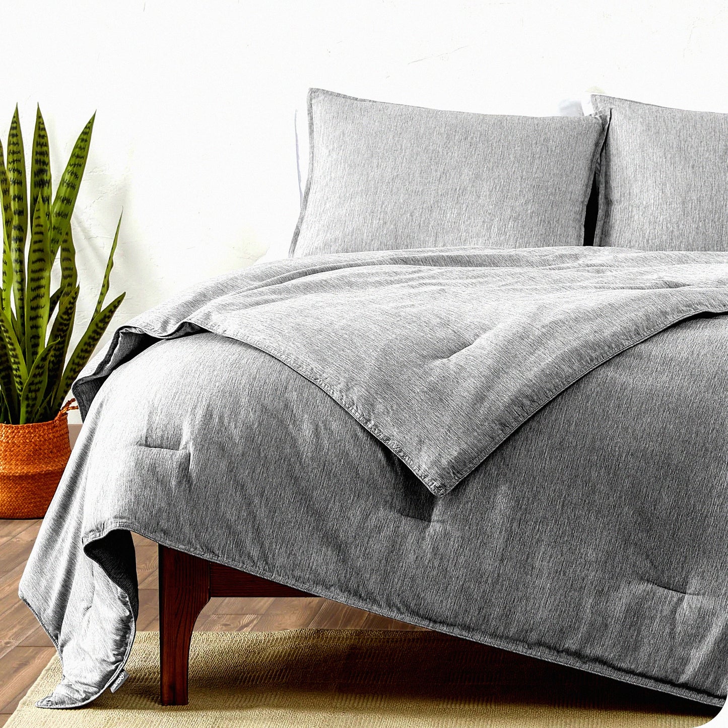 UltraSoft Down Alternative Comforter Set - Twin/Twin XL - Premium 1800 Series - All Season Warmth - Heathered Charcoal - Twin XL Comforter Set