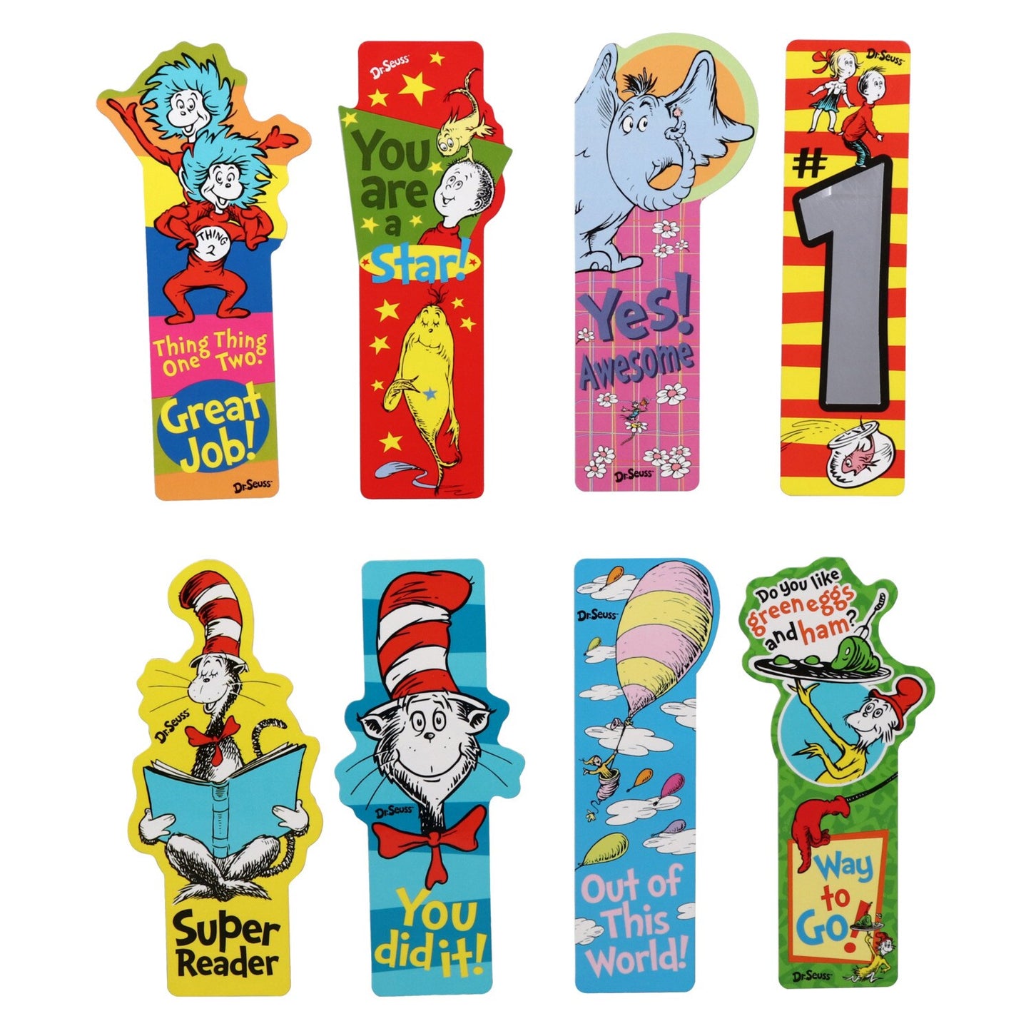 Teaching Tree Dr. Seuss Paper Bookmarks, 8-ct. Packs (Pack of 24)