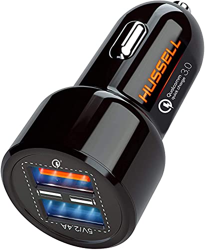 Car charger adapter with 3.0 USB ports and fast charging