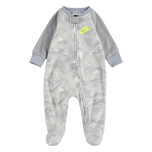 Baby`s Camo Microfleece Full Zip Footed Coverall (LightSmokeGrey(56G842-G6U)/Volt, 0-3 Months)