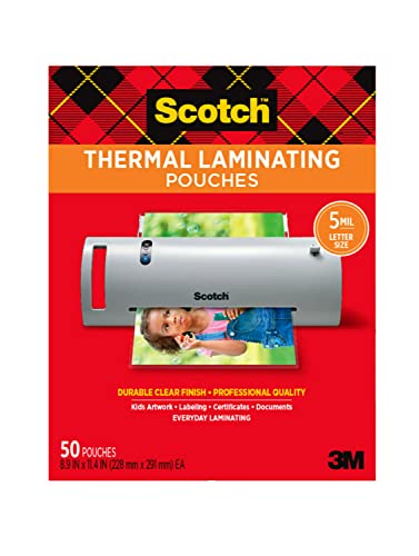 Thermal Laminating Pouches 8.9 x 11.4 inches 50-pack