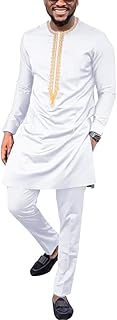 Men's Embroidered Top and Pants Set