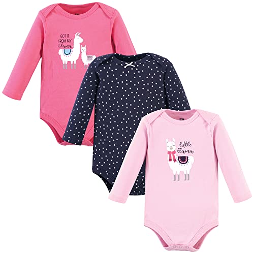 Uni   Cotton Long-Sleeve Bodysuits, Little Llama, 0-3 Months