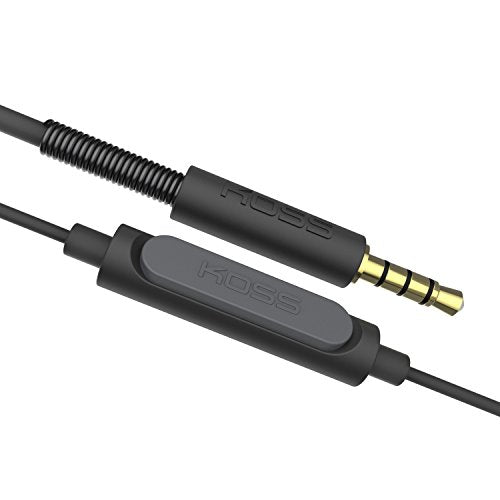 Porta Pro with Microphone and Remote On-Ear Headphones, in-Line Microphone and Touch Remote Control, Collapsible Design, Wired with 3.5mm Plug, Black and Silver