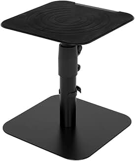 Pair of Adjustable Desktop Speaker Stands with Cable Management