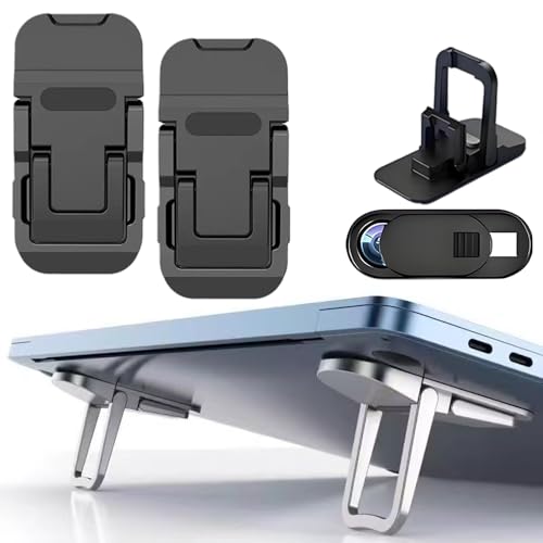 Portable adjustable laptop stand for desk and keyboard