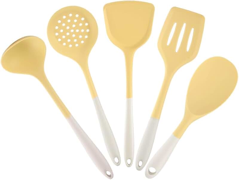 Set of 5 Heat-Resistant Silicone Cooking Utensils