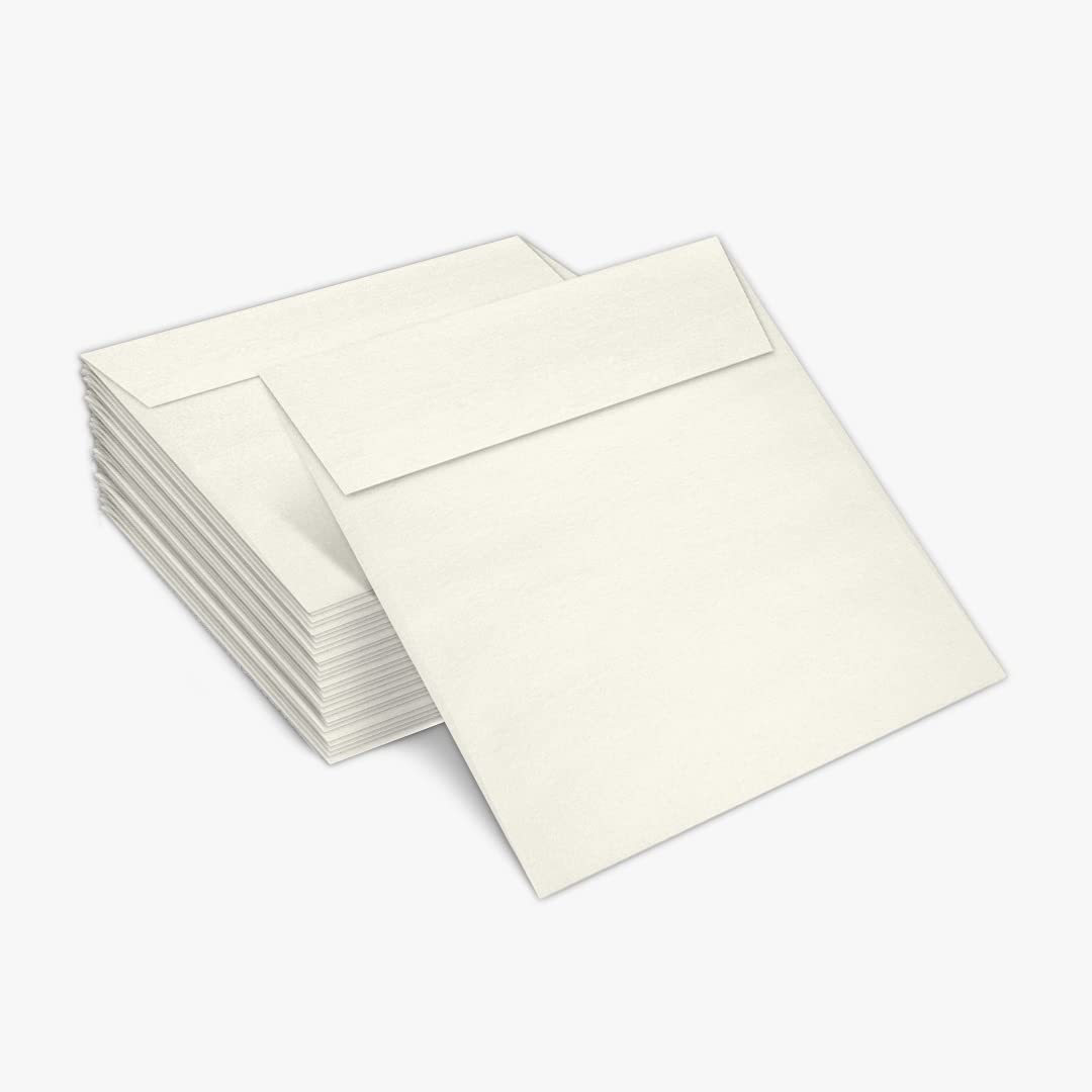 Square Quartz Metallic Invitation Envelopes, 50 Pack