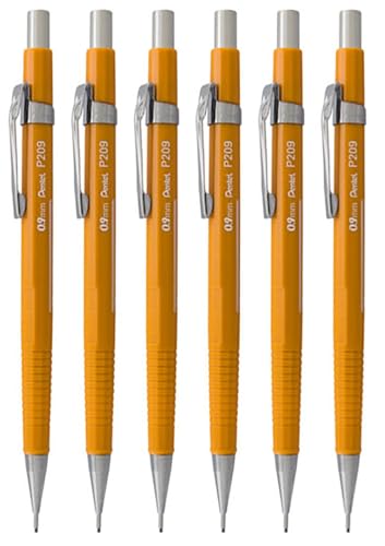 Yellow 0.9mm Mechanical Drafting Pencil, Pack of 6