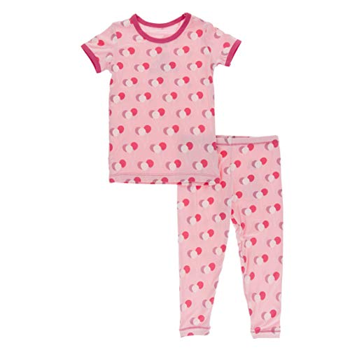 Happy Birthday Pajama Set, Short Sleeve, Long Pants, Snug Fit Pajamas (Lotus Birthday - 2T)