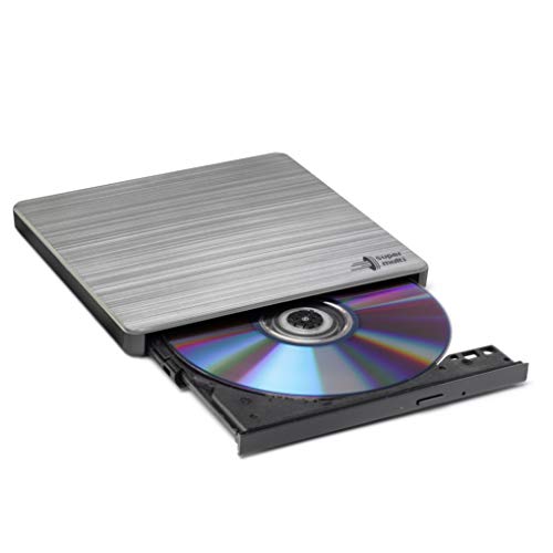 '-LG GP60 External DVD Drive, Slim Portable DVD Burner/Writer/Player for Laptop, Windows and Mac OS Compatible, USB 2.0, 8X Read/Write Speed Silver