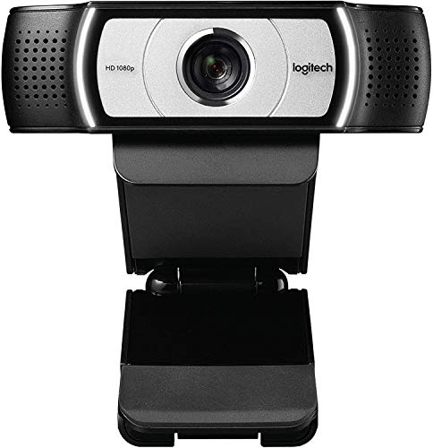 Computer Webcam C930e HD - 4X Zoom 1080p Streaming Widescreen Video Camera - Built in 2 Omni-Directional Mics for Recording, for Computer Desktop and Laptop -  for Business