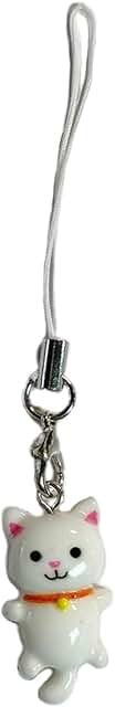 Cat Heart Phone Charm and Keychain for Women