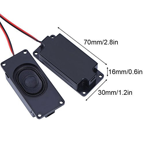 1 Pair 5w TV Speakers LCD Notebook Tablet PC Sound Amplifier Speaker with 70mm X 30mm 8ohm, Suitable for TV, LCD Monitor, PC, Laptop Speakers