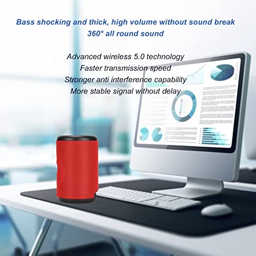 Bluetooth Speaker, Multifunctional HiFi Stereo Computer Speaker Small Portable RGB Deep Bass Speaker for Outdoor Home Travel Party