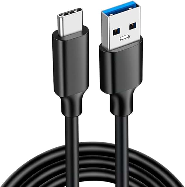 Fast Charging USB A to USB C Cable, 2m, Black