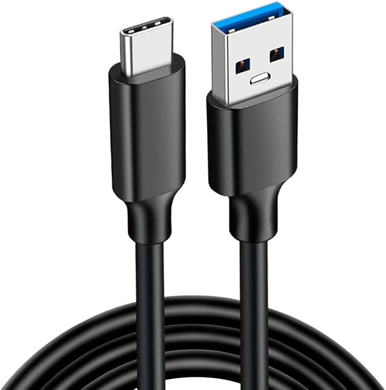 Fast Charging USB A to USB C Cable, 2m, Black