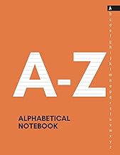 Alphabetical Notebook with A to Z Tabs in Orange