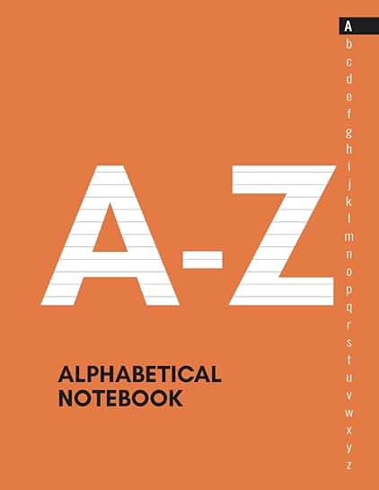 Alphabetical Notebook with A to Z Tabs in Orange