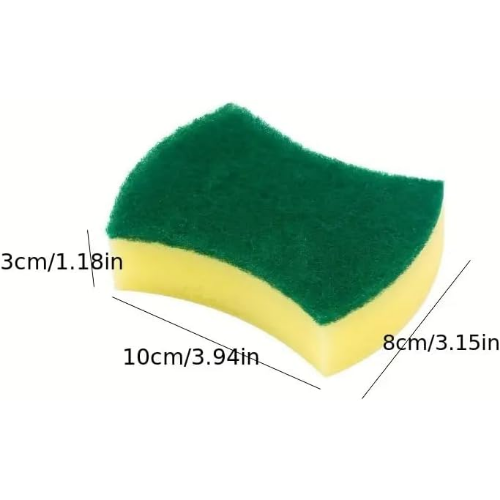 MODAIO-10pcs Kitchen Cleaning Sponge, Cutlery Eco-Friendly Anti-Scratch, Scrub Sponge