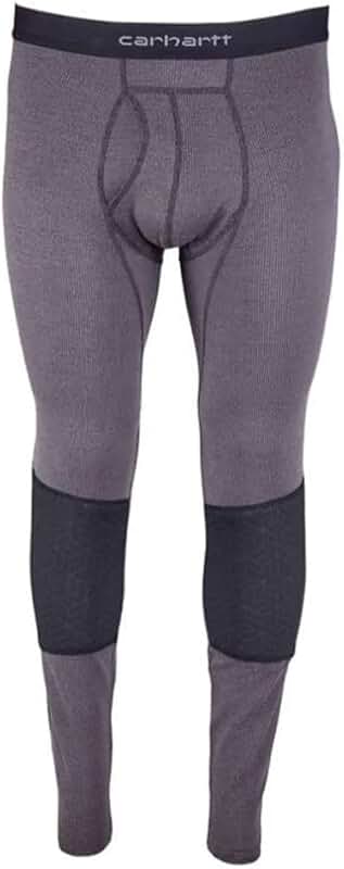 Men's Midweight Base Layer Pants with Padded Knees