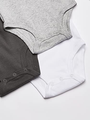 uni  baby 7-pack Long Sleeve Bodysuits Shirt, White/Grey, 3 Months US