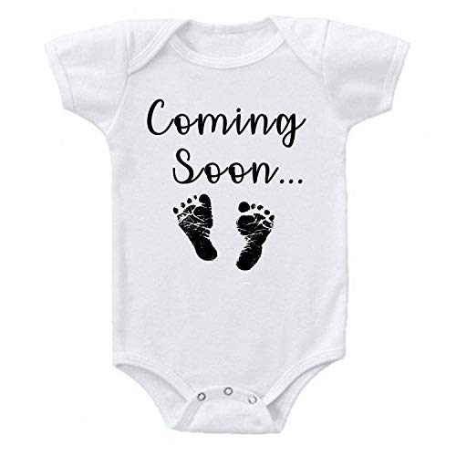 Coming Soon... Baby Feet Announcement Baby Bodysuit One piece Romper -24 Months