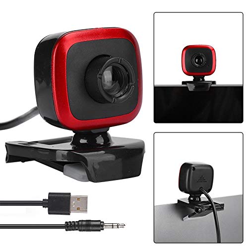 A849 HD Camera Compatible,480P Professional Computer Accessory Optical Lens for Video Call Recording Conferencing/Live Streaming(red)