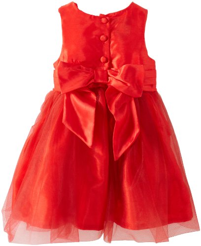 '-Girls   Red Rosette Party Dress, Multi, 0-6 Months