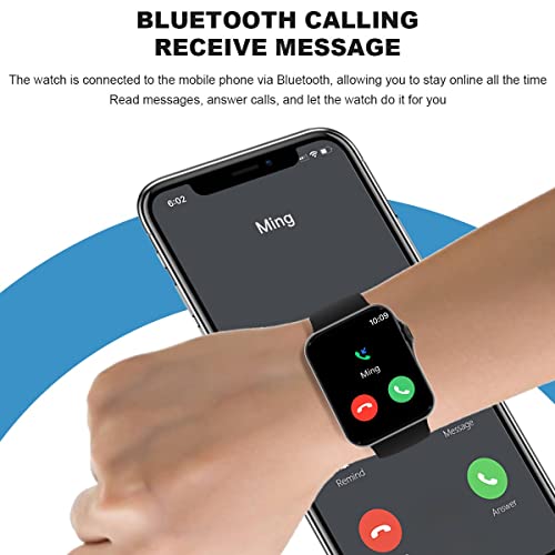 Smart Watch(Answer/Make Calls), 1.7 inch Fitness Tracker,Smartwatch for Android iOS Phones,IP67 Waterproof Blood Pressure SpO2 Heart Rate Sleep Monitor for Women Men
