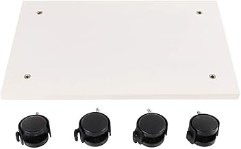 Mobile under desk printer stand with four wheels