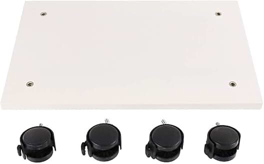 Mobile under desk printer stand with four wheels